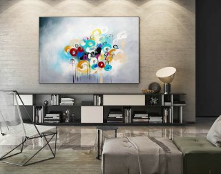 Extra Large Wall art - Abstract Painting on Canvas, Contemporary Art, Original Oversize Painting LaS258,modern art