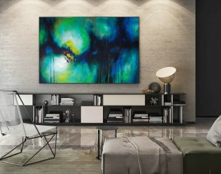 Abstract Painting on Canvas - Extra Large Wall Art, Contemporary Art, Original Oversize Painting LaS109,geometric abstract art