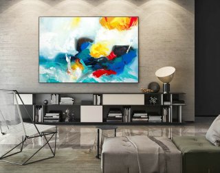Abstract Canvas Art - Large Painting on Canvas, Contemporary Wall Art, Original Oversize Painting LaS263,abstract oil painting
