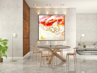 Abstract Canvas Art - Large Painting on Canvas, Contemporary Wall Art, Original Oversize Painting LaS087,apartment interior design