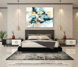 Original Abstract Painting on Canvas - Bedroom Wall Art, Acrylic and Oil on Large Canvas,Artwork -Modern Painting, Palette Knife Art -YNS139,jacques grange