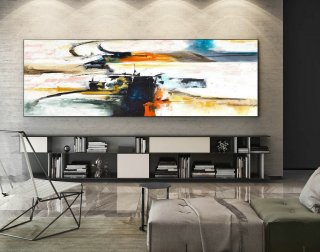 Extra Large Wall art - Abstract Painting on Canvas, Contemporary Art, Original Oversize Painting XaS189,mediterranean interior design