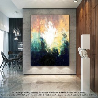 Large Abstract Art Office Decor - Original Painting, Modern wall art, Office Wall Art, Original Paintings on Canvas, Large Wall Art DMS077,victorian interior