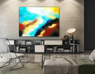 Contemporary Wall Art - Abstract Painting on Canvas, Original Oversize Painting, Extra Large Wall Art LaS320,loft interior design