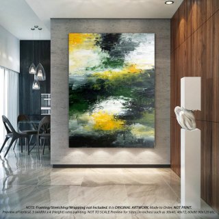 Extra Large Wall Art - Modern Abstract Painting on Canvas, Office Wall Art, Original Artwork, Large Painting, Housewarming Gift - DMS004,large stretched canvas