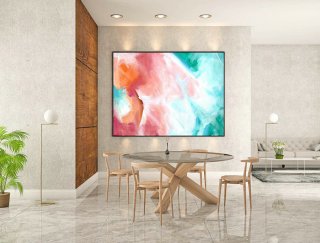 Contemporary Wall Art - Abstract Painting on Canvas, Original Oversize Painting, Extra Large Wall Art LaS466,acrylic abstract art
