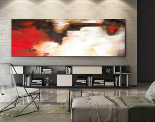 Abstract Canvas Art - Large Painting on Canvas, Contemporary Wall Art, Original Oversize Painting XaS127,wood interior design