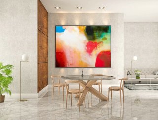 Extra Large Wall art - Abstract Painting on Canvas, Contemporary Art, Original Oversize Painting LaS216,rustic style living room