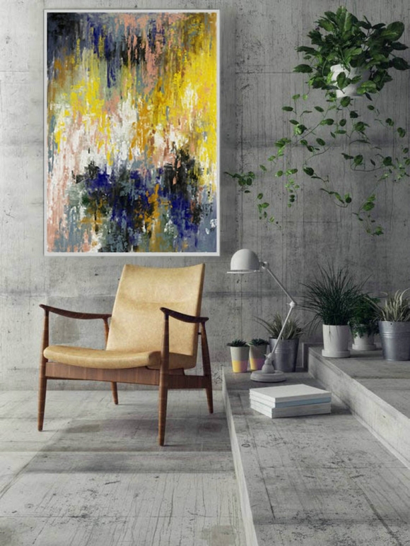 LargeWall Art Original Abstract Painting for Decor Contemporary Wall Art Modern Art Extra Large Original Abstract Painting on Canvas CHS057,wooden house interior