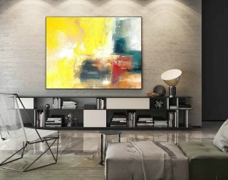 Extra Large Wall art - Abstract Painting on Canvas, Contemporary Art, Original Oversize Painting LaS151,interior design art