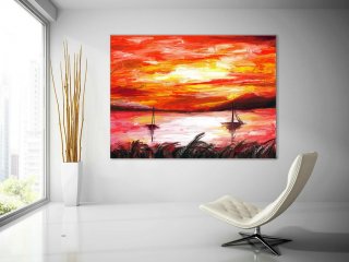 Extra Large Painting on Canvas, Original Abstract Art,Contemporary Abstract Paintings, Large Paintings on Canvas, UNSTRETCHED PaS001,flat interior
