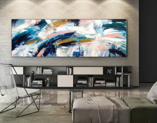 Abstract Canvas Art - Large Painting on Canvas, Contemporary Wall Art, Original Oversize Painting XaS115,modern bedroom interior