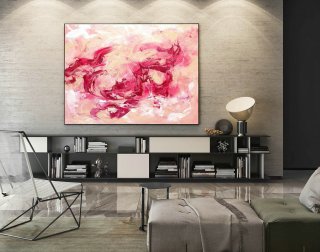 Modern Canvas Oil Paintings,Large Oil Painting,Textured Wall Art,Textured Paintings,Large Colorful Landscape Abstract,Original Art LaS130,small room interior