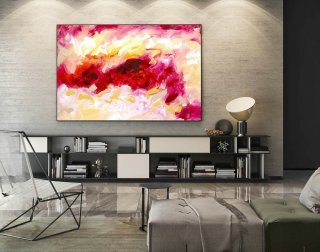 Extra Large Wall art - Abstract Painting on Canvas, Contemporary Art, Original Oversize Painting LaS018,mid century artists