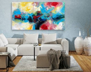 Abstract Canvas Art - Large Painting on Canvas, Contemporary Wall Art, Original Oversize Painting LAS114,amy berry design