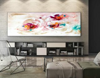 Extra Large Wall art - Abstract Painting on Canvas, Contemporary Art, Original Oversize Painting XaS032,abstract wave painting