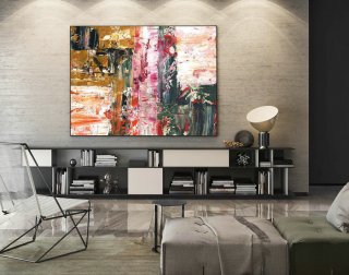 Contemporary Wall Art - Abstract Painting on Canvas, Original Oversize Painting, Extra Large Wall Art LaS382,home interiors 2019