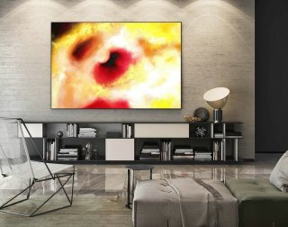 Abstract Canvas Art - Large Painting on Canvas, Contemporary Wall Art, Original Oversize Painting LaS342,antique interior design