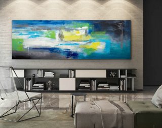 Modern Painting on Canvas,Modern Abstract Canvas Art,contemporary modern,texture art painting,modern oil canvas,Large Panoramic Art XaS226,900 sq ft house interior design