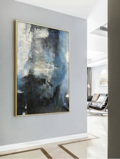 Large Abstract Sea,Original Abstract Art Painting,Large Wall Canvas Painting,Abstract Sky,Living Room Art,Modern Abstract,Handmade Artwork,modern art for home
