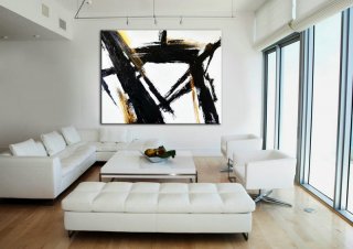 Living Room Art, Black Wall Art, Abstract Painting, Black White Art, Abstract Art, Oil painting, Large abstract, Large Art, Oil Canvas Art,buddha modern art