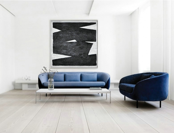 Original Artwork Extra Large Abstract Painting, Acrylic Painting Canvas Art, Black And White Minimalist Painting.,tate modern artworks