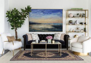 Large Wall Canvas Oil Painting,Original Abstract Art Painting,Large Abstract Sky Painting,Large Ocean Beach Oil Painting,Large Abstract Art,abstract human art