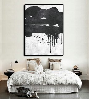 Extra Large Abstract Painting On Canvas, Textured Painting Canvas Art, Black And White Original Art Handmade,amazing abstract art