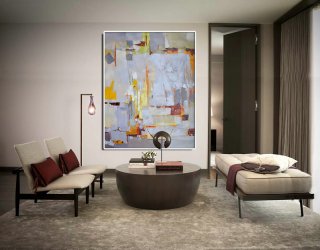 Handmade Large Contemporary Art Acrylic Painting Abstract Canvas Art, Original Artworkt - By Biao,target abstract art