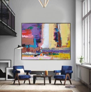 Handmade Extra Large Contemporary Painting, Huge Abstract Canvas Art, Original Artwork - By Leo,modern mountain art