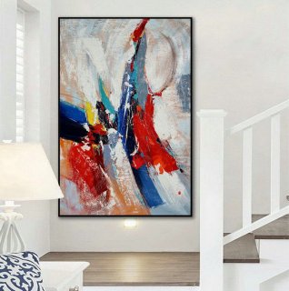 Extra Large Vertical Modern Art Work Contemporary Abstract wall Art Palette Knife Thick Acrylic Painting Artwork on Canvas 48 x 72",ganesh painting modern
