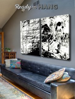 Set of 2 Abstract wall art, Canvas painting, Original painting, Contemporary Art, Home wall art, Acrylic art, Made to order, Large Decor Art,modern last supper painting