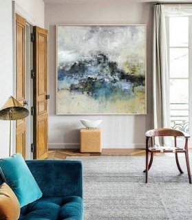 Large Sky Canvas Oil Painting, Landscape Abstract Painting,Original Abstract Painting, Abstract Sky Painting,Modern Abstract,Living Room Art,city abstract painting