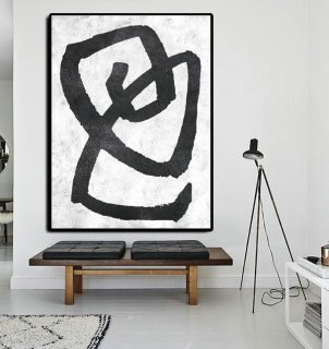 Extra Large Abstract Painting On Canvas, Textured Painting Canvas Art, Black And White Original Art Handmade.,extra large stretched canvas