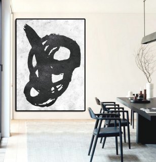 Extra Large Painting On Canvas, Textured Painting Canvas Art, Black And White Original Art Handmade.,organic abstract art
