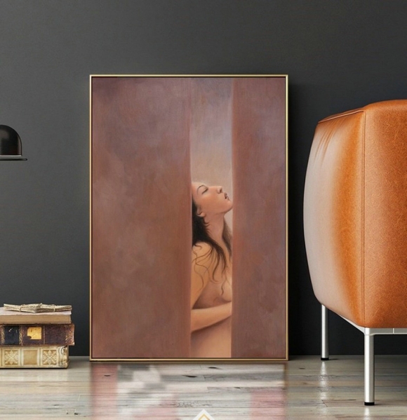 Nudeart Women Oil Painting Original, Nude Painting Decoration,Nude Oil Painting, Sexy Woman,Nude Body Painting,Nude Woman,Nudes Oil Painting,2 piece abstract canvas wall art