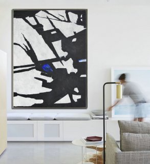 Abstract Painting Modern Minimalist Art Original Art Large Canvas Art. Black and White, Hand Painted.,tate modern shop paintings