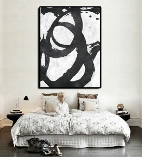 Extra Large Abstract Painting On Canvas, Textured Painting Canvas Art, Black And White Original Art Handmade.,marble abstract painting
