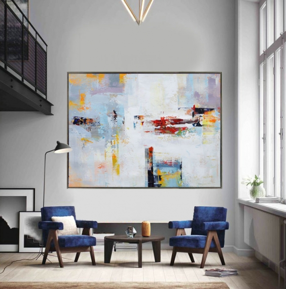 Handmade Extra Large Contemporary Painting, Huge Abstract Canvas Art, Original Artwork - By Leo,ebay abstract art