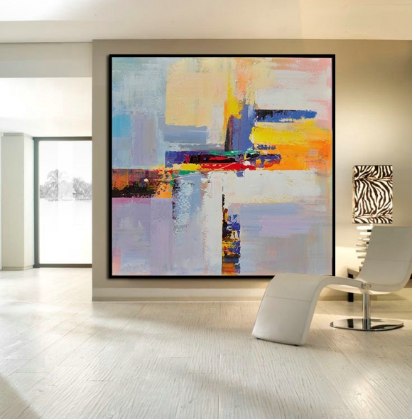 Handmade Large Contemporary Art Canvas Painting, Original Art Acrylic Painting, Abstract Canvas Art - By Leo,large canvas paintings for sale