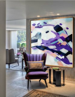 Hand Made Large Acrylic Painting On Canvas, Abstract Painting Canvas Art. Large Wall Art Canvast - By Biao,modern art blue painting