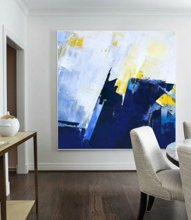 Large Abstract Blue Oil Painting,Super Texture Palette Abstract Oil Painting On Canvas,Abstract Painting,Blue Abstract Canvas Oil Painting,modern art paintings of nature