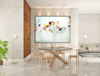 Abstract Canvas Art - Large Painting on Canvas, Contemporary Wall Art, Original Oversize Painting LaS252,abstract hand art