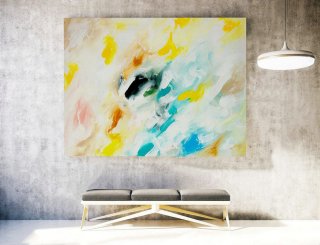Abstract Canvas Art - Large Painting on Canvas, Contemporary Wall Art, Original Oversize Painting LAS044,small hotel interior design