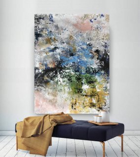 Large Painting on Canvas,Original Painting on Canvas,bright painting art,modern abstract,modern oil canvas,original textured BNc085,current abstract artists