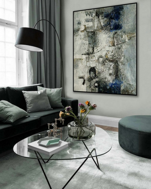 Modern Neutral Abstract Wall Art Texture Minimalist Contemporary Art Work Hand Made Oil Painting on Canvas Large Minimal Artwork,big canvas paintings cheap