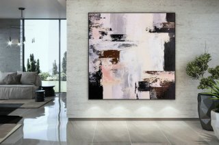 Large Painting on Canvas,Original Painting on Canvas,oil hand painting,unique bedroom decor,gold canvas painting DMC225,famous contemporary abstract artists