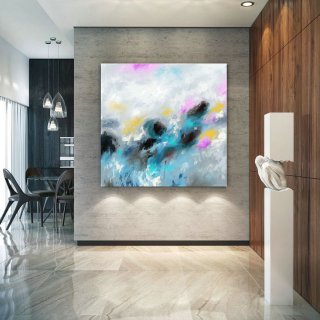 Extra Large Wall Art Palette Knife Artwork Original Painting,Painting on Canvas Modern Wall Decor Contemporary Art, Abstract Painting Pic020,abstract art beach