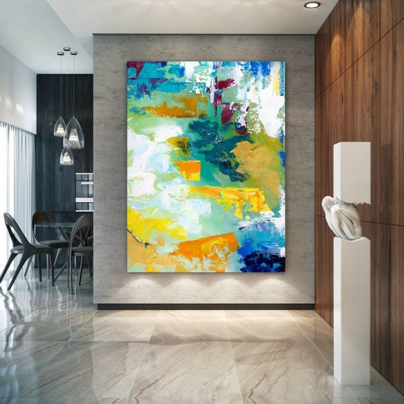Extra Large Wall Art Original Handpainted Contemporary XL Abstract Painting Horizontal Vertical Huge Size Art Bright and Colorful lac711,modern day picasso