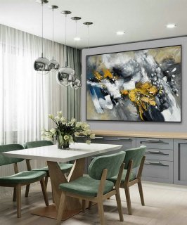 Texture Abstract Oversize Modern Contemporary Canvas wall Art Hand Painted Extra Large Textured Artwork Horizontal Acrylic Painting,large wall paintings for sale